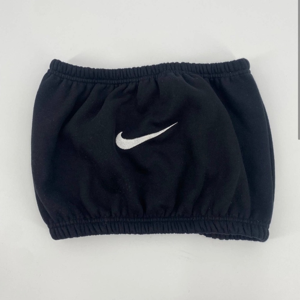 Nike Black Sweatshirt Material Tube Crop Top